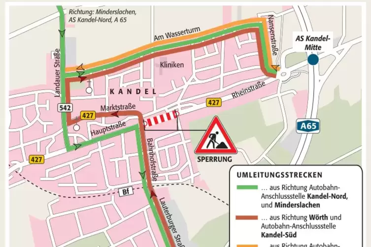 Die Baustelle muss weitr&auml;umig umfahren werden.