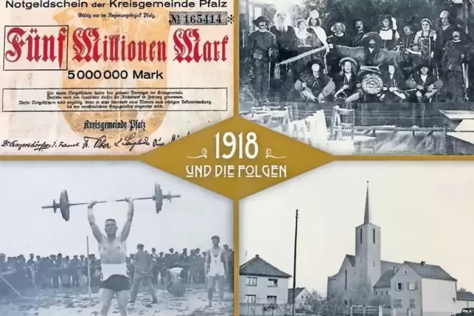 Notgeld, Kultur, Sport, Kirche: Diese Postkarte zeigt Motive aus der Ausstellung. Notgeld, Kultur, Sport, Kirche: Diese Postkarte zeigt Motive aus der Ausstellung.