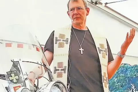 Die erste Predigt von Tilo Brach – hier beim Motorradgottesdienst 2018 – hat der Sender abgelehnt.