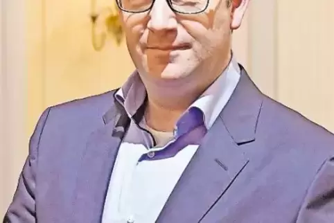 Ein Künstler mit Humor: Gordon Kampe in Ludwigshafen.