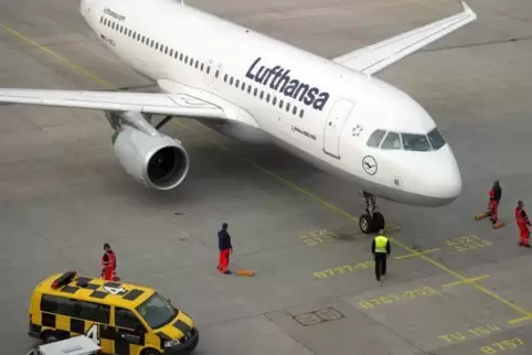 Ein Airbus A320-200 auf dem Rollfeld des Dresdner Flughafens. Bald trägt eine neue Maschine dieser Serie den Namen der Pfalzmetr