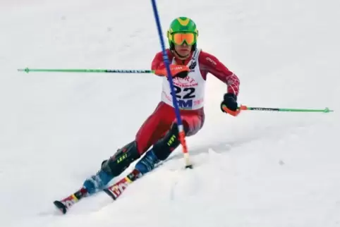 War schon noch besser drauf: Paul Stepp vom Skiclub Speyer bei den Rennen im Schwarzwald.