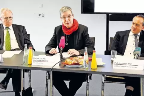 Die Uni-Präsidenten Helmut Schmidt (Kaiserslautern) und May-Britt Kallenrode (Koblenz-Landau) forderten bei der Vorstellung des 