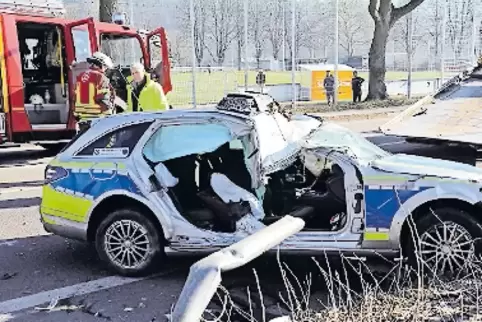 Der Unfallwagen.