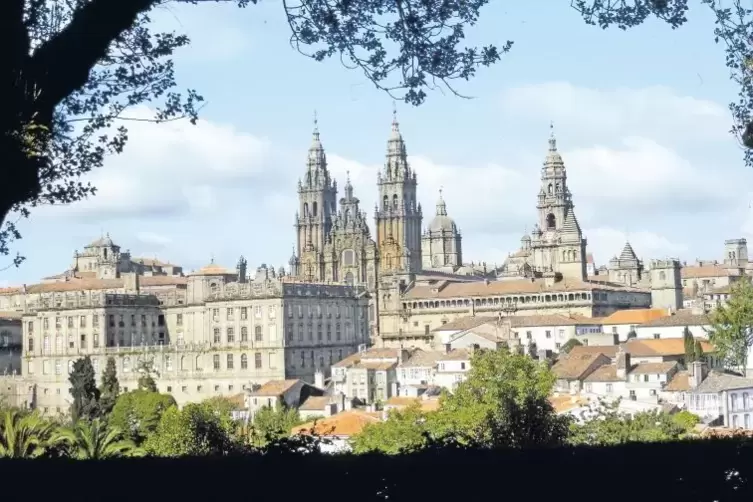 Blick auf die Kathedrale von Santiago de Compostela.