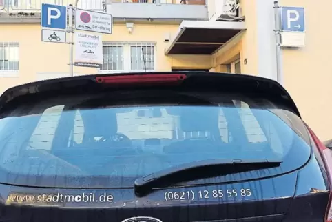 Der Stadtmobil-Parkplatz in der Laustergasse.