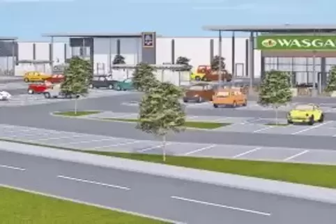 So soll das Einkaufszentrum im Kuseler Industriegebiet in zehn bis 15 Monaten aussehen.