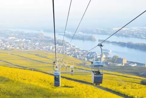 Die Seilbahn in Rüdesheim.
