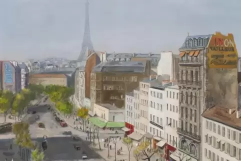 Wilhelm Schnarrenbergers „Boulevard Montparnasse“ von 1931.  Foto: Heinz Pelz, VG Bildkunst, Bonn 2018
