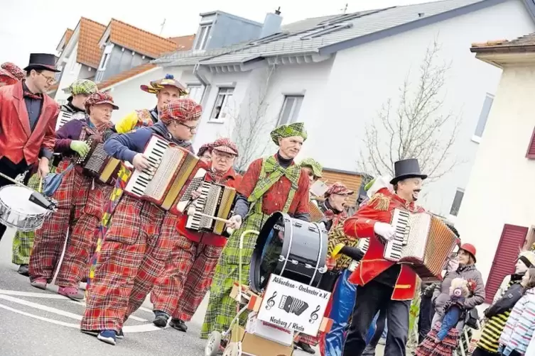 Musiker aus Neuburg beim Berger Umzug.