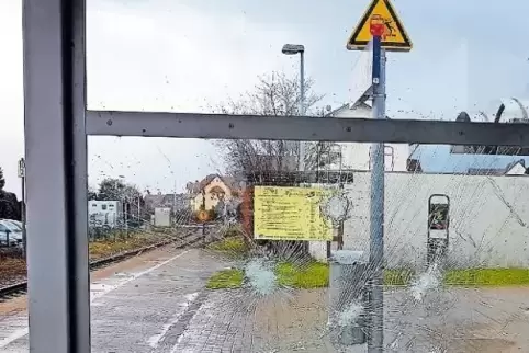 Das Wartehäuschen in Wachenheim wurde beschädigt.