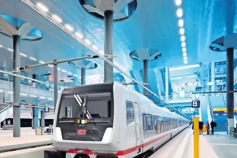 Den als ECx bezeichneten Talgo-Zug gibt es bisher nur als Computersimulation. Er soll ab Ende 2023 planmäßig eingesetzt werden.
