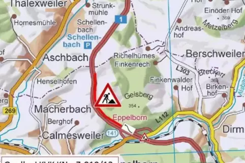 Der erste Bauabschnitt für die Autobahn-Erneuerung im nördlichen Saarland erstreckt sich bis Ostern. Grafik: LFS