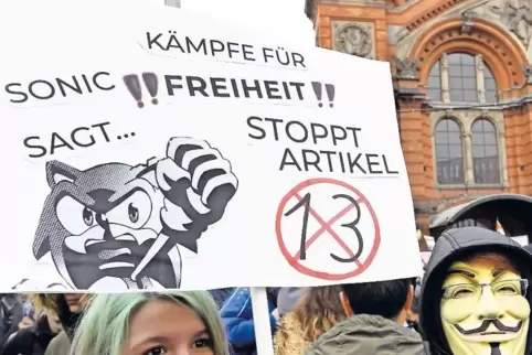 Für ein „freies Internet“: Schon mehrfach gab es in deutschen Städten wie hier vergangenes Wochenende in Bremen Demonstrationen.