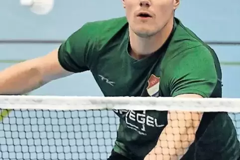 Matthias Formanski, hier in einem Heimspiel, gewann sein Einzel gegen Fabio Götz.