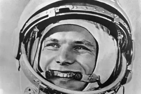 Juri Gagarin nach seiner Landung 1961.  Foto: Archiv