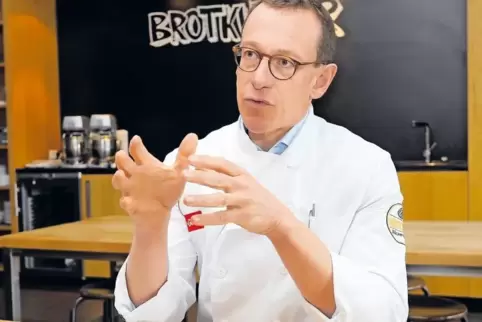 „Wir kämpfen jeden Tag um unsere Zukunft“, sagt Peter Görtz, hier im RHEINPFALZ-Gespräch in der Görtz-Zentrale in Rheingönheim.