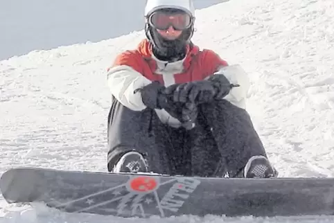 Als Snowboarder auf den Pisten im Zillertal, ...