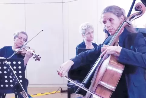 Steigerten sich: von links Anne Katharina Schreiber (Violine), Jutta Ernst (Klavier) und Kristin von der Goltz (Violoncello).