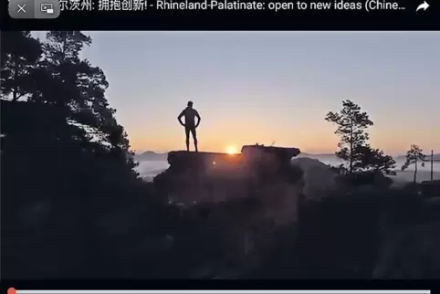 So beginnt der Bilderbogen in dem Zweieinhalb-Minuten-Film auch in der chinesischen Version: Sonnenaufgang im Wasgau.