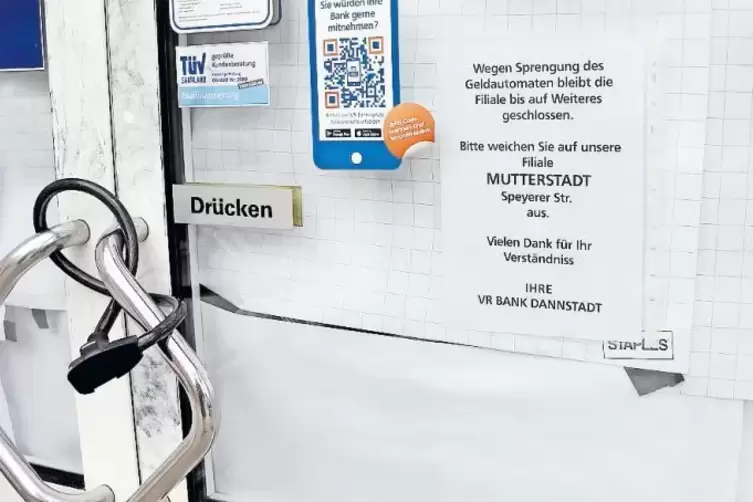 Die Filiale in Dannstadt bleibt zu. Die Kunden m&uuml;ssen auf umliegende Gemeinden ausweichen &ndash; nach Mutterstadt zum Beispiel.