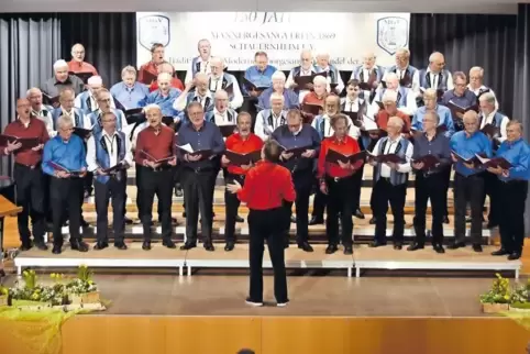 Am Ende des Freundschaftssingens traten die Singgemeinschaft des Männergesangvereins Schauernheim und des Gesangvereins Germania