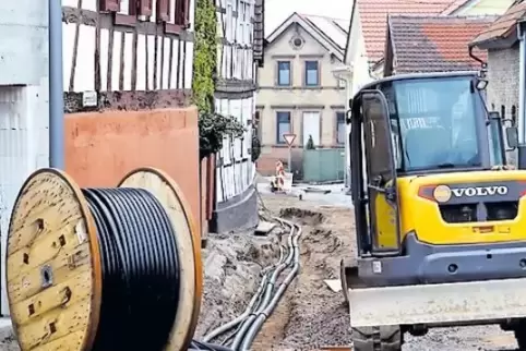 Die Baustelle in Berg.