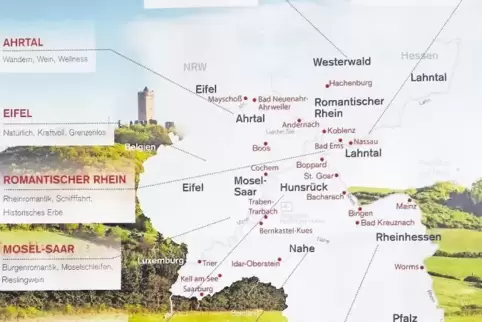 Ein Ausschnitt aus der Broschüre „Willkommen in Rheinland-Pfalz“, die dem Hamburger Magazin „Stern“ beigelegt war. Danach hat di