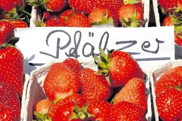 Frisch vom Feld auf den Markt: Erdbeeren aus heimischem Anbau.
