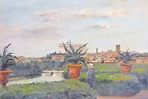 Den Blick auf den Tiber in Rom malte Dill 1926.