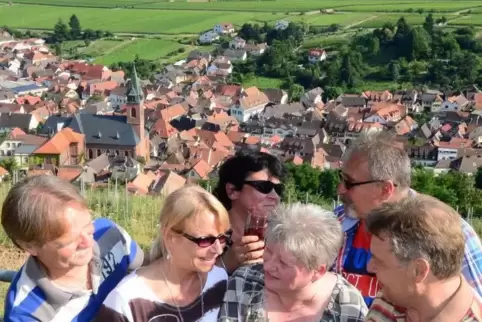 Das Weinfest an der Pergola des Hauses am Weinberg lockt seit Jahren viele Besucher aus der Region an. ArchivFoto: linzmeier-Meh
