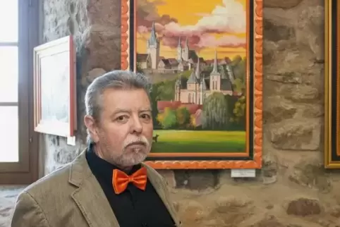 „Stätten der Staufer“ heißt die Ausstellung, in der Reinhard Bergmann aus dem sächsischen Weißenfels bis zum Jahresende mehrere 