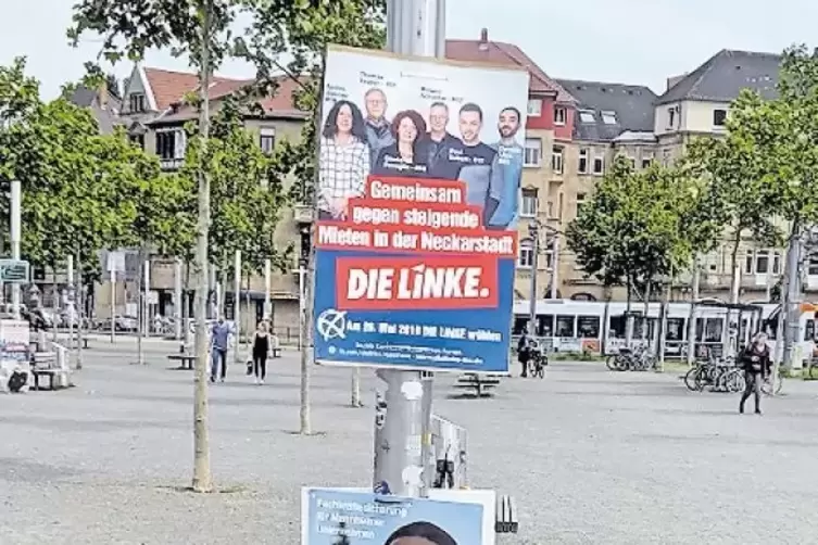 Pappe kennt keine Berührungsängste: Linke und CDU werben.