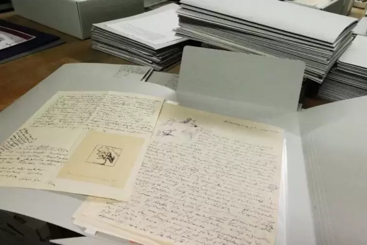 Und immer wieder Max Slevogt: Seit 2011 wird in der Landesbibliothek Speyer der schriftlichen Nachlass des K&uuml;nstlers aufbewahrt,