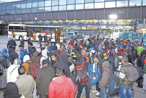 Weil es in Mannheim eine Landeserstaufnahmestelle gibt, werden der Stadt direkt keine Flüchtlinge zugewiesen. Unser Bild entstan