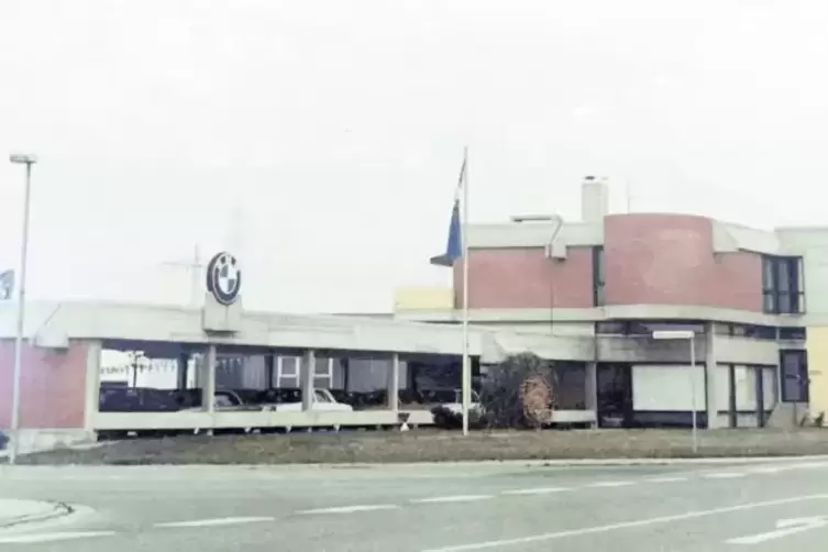 Die Betriebsstätte im Mutterstadter Gewerbegebiet An der Fohlenweide 1974, Oster war eines der ersten Unternehmen dort.