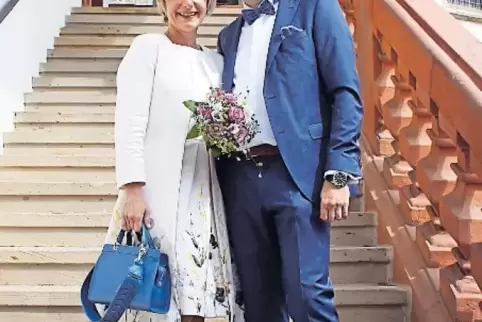 Frisch vermählt: Sabine und Markus Merk.