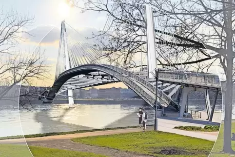 Wieder ein Thema seit dem Nationalen Fahrradkongress in Dresden: eine Radbrücke über den Rhein zwischen Ludwigshafen und Mannhei