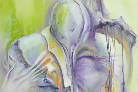 Andreas Hellas Gemälde zeigen Ansätze der Bildsprache des Schweizer Alien-Malers HR Giger.
