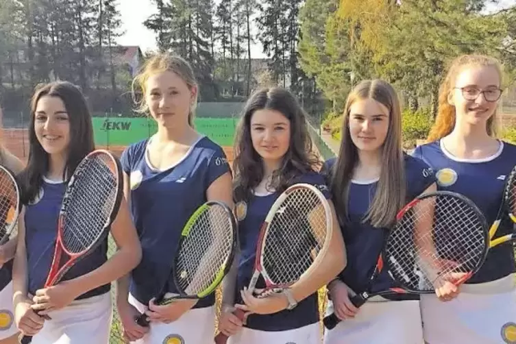 Die U15 Mädchen des TC Eisenberg hatten Grund zur Freude.