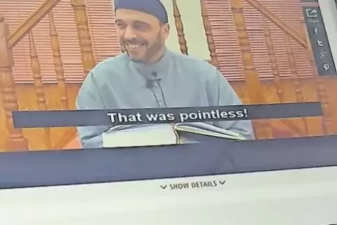 Beim „Middle East Media Research Institute“ gestern noch abrufbar: das Video, in dem ein Imam aus Kaiserslautern über die angebl