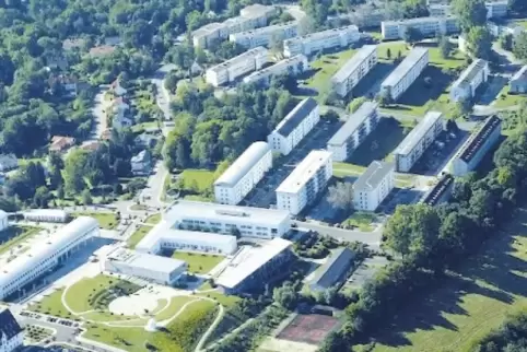 Der Hochschulcampus auf dem Kreuzberg.