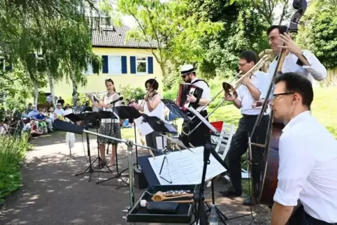 Mit viel Spaß bei der Sache: die Musiker von „Krempl“.  Foto: Lenz