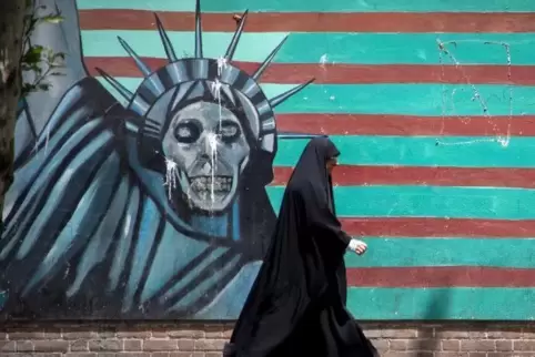 Klares Feindbild USA: Wandmalerei in Teheran. Foto: REUTERS