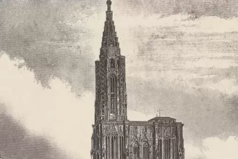 Auf dem Weg zum Straßburger Münster erlebten vier Westheimer anno 1861 ein Abenteuer.  Repro: lh/A. H. Paynes englische Kunstans