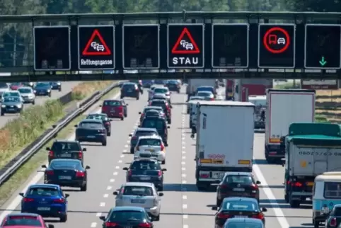 A6 und A61 sollen besonders betroffen sein. Symbolfoto: dpa