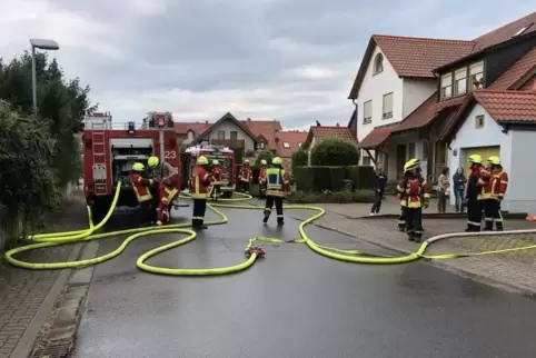 Im Einsatz: die Wehren aus der Verbandsgemeinde Deidesheim. Foto: FREI/FEUERWEHR
