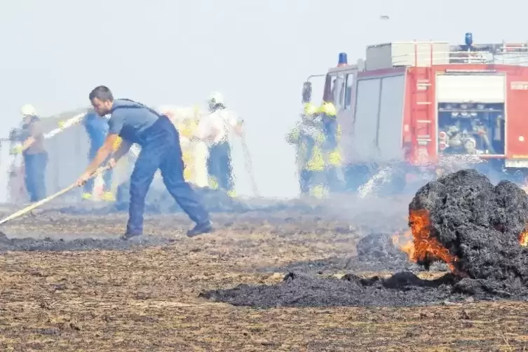 Ein Flächenbrand bei Kriegsfeld im Jahr 2018. Die Anzahl der Alarmierungen, bestätigt Kreisfeuerwehrinspekteur Christian Rossel,