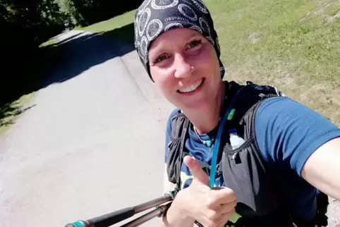 Am Start ist Judith Kuha noch zuversichtlich.  Foto: Privat