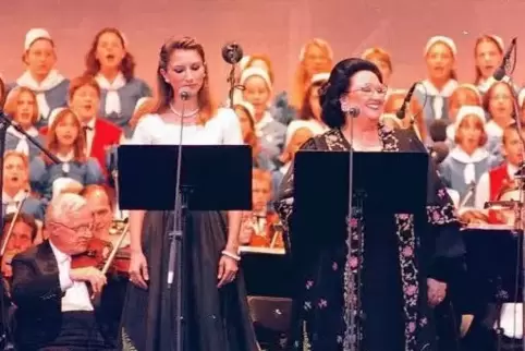 Montserrat Martí, Montserrat Caballé auf der Festwiese in NW 1997 Foto: